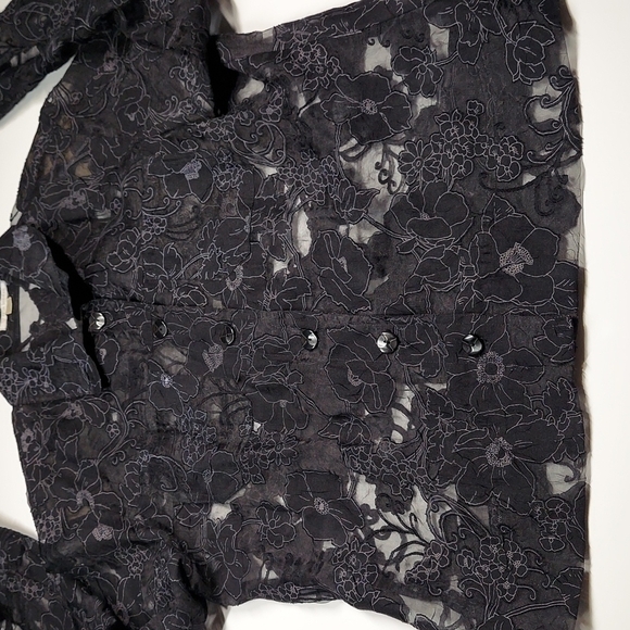 Erin London sheer Blouse  Size Small - Picture 3 of 9